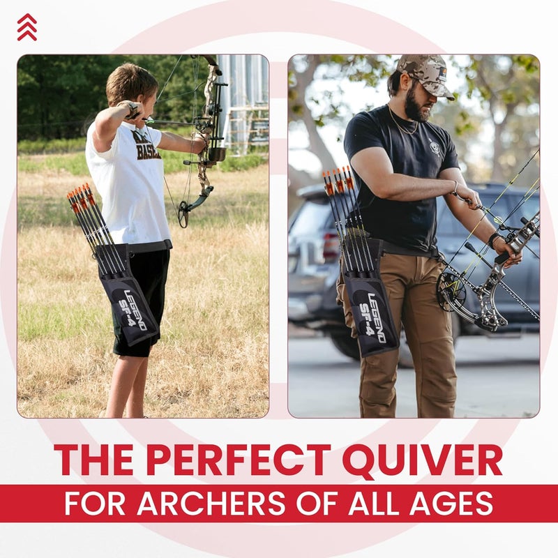 Legend SF4 Hip Quiver for Arrows -vBeginner-Friendly Right-Handed Arrow Quiver with 3 Arrow Tubes, Durable Archery Quiver with Adjustable Belt Strap, Waist Quiver Arrow Holder for Target Shooting - Image 5